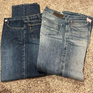 1 pair of Cinch 1 pair of Ariat 31x34 jeans.